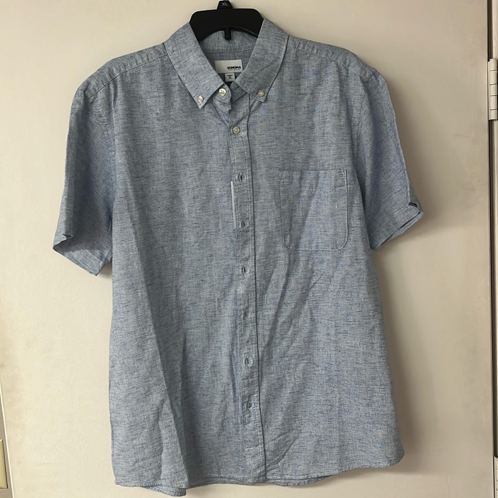 Short sleeve a cotton button down